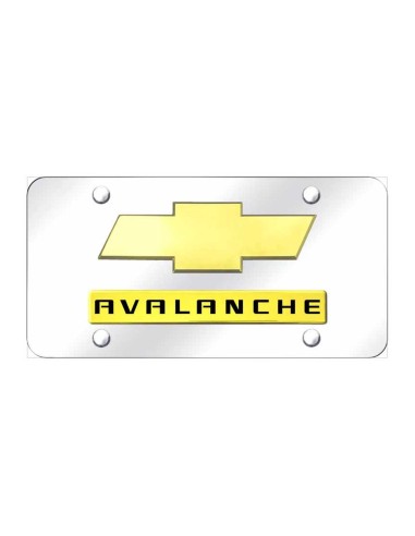 Dual Avalanche (New) License Plate - Gold on Mirrored de l' environnement