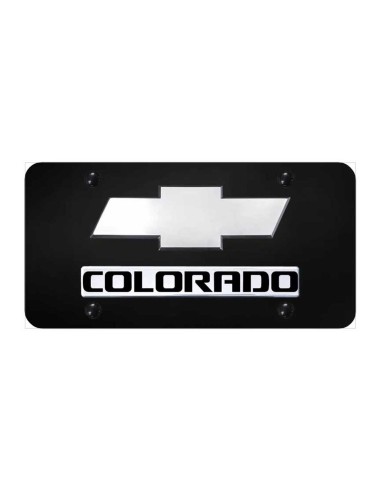 Dual Colorado (New) License Plate - Chrome on Black les ligaments