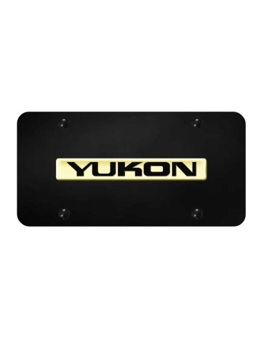 Yukon Name License Plate - Gold on Black en ligne