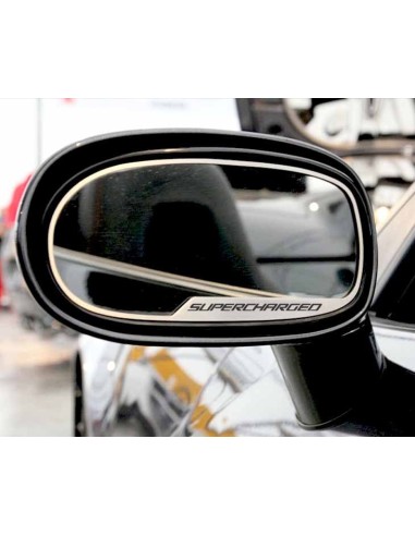 2005-2013 C6 Corvette - Side View Mirror Trim SUPERCHARGED Style - Brushed Stainless Toutes les collections ici