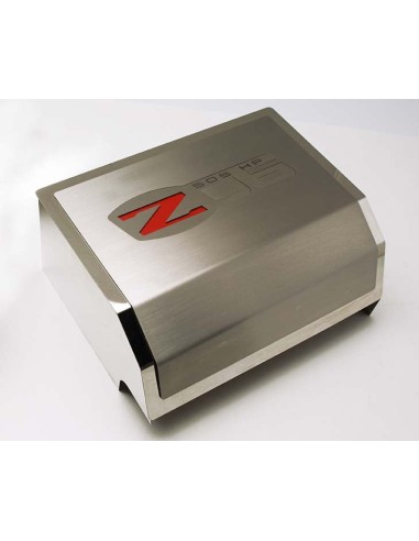 2006-2013 Z06 Corvette - Fuse Box Cover with Z06 Logo - Brushed/Polished Stainless Steel Amélioration de cerveau avec