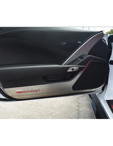 2014-2019 Grand Sport Corvette - Door Guards with GRAND SPORT Lettering 2Pc - Stainless Steel offre 