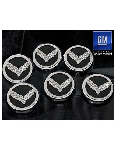 2014-2019 Z06/Z51/C7 Corvette Stingray - Fluid Cap Covers C7 Flag Style Manual Transmission 6Pc Le MVP de beaucoup