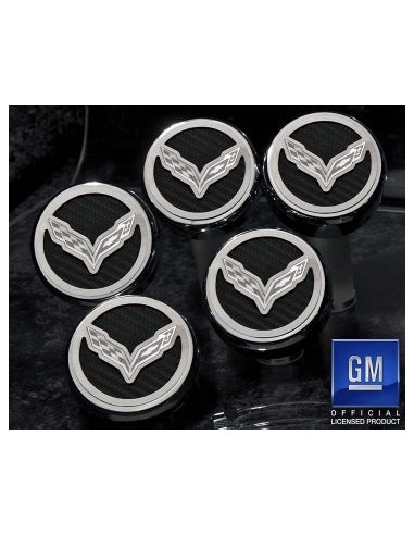 2014-2019 Z06/Z51/C7 Corvette Stingray - Fluid Cap Covers C7 Flag Style Automatic Transmission 5Pc commande en ligne