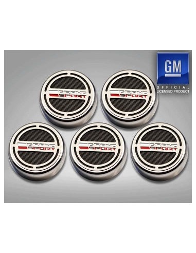 2016-2019 Grand Sport Corvette - Fluid Cap Cover Set w/Grand Sport Emblem | Choose 5Pc Auto or 6Pc Manual Economisez 