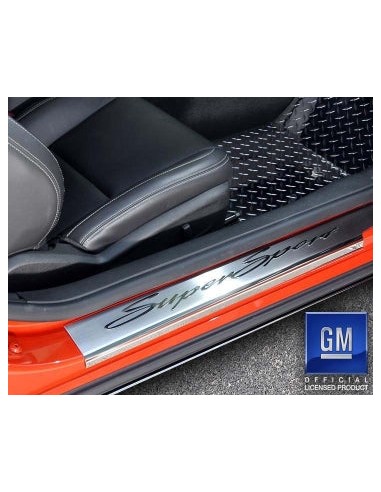 2010-2015 Camaro SS - Outer Door Sills w/Super Sport Lettering 2Pc - Stainless Steel Economisez 