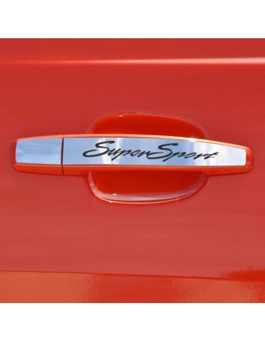 2010-2015 Camaro SS - Exterior Door Handle Plate Etched 'Super Sport' 2Pc - Stainless Steel destockage