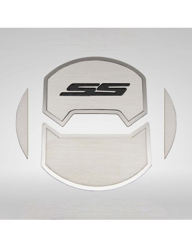 2010-2015 Camaro SS - Round A/C Vent Duct Covers Deluxe 'SS' 8Pc - Brushed Stainless, Choose Inlay Color JUSQU'A -70%! 