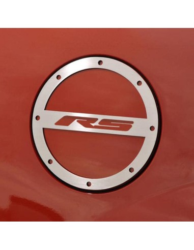 2010-2019 Camaro RS - RS Fuel Door Cover - Stainless Steel en linge