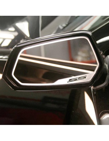 2010-2013 Camaro SS - Side View Mirror Trim 'SS' Style 2Pc | Brushed Stainless Steel Voir les baskets