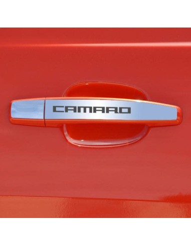 2010-2013 Camaro - Exterior Door Handle CAMARO Style Trim 2Pc - Polished Stainless Le MVP de beaucoup