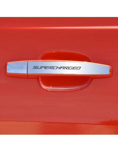 2010-2013 Camaro - SUPERCHARGED Exterior Door Handle Plates - Stainless Steel Le MVP de beaucoup