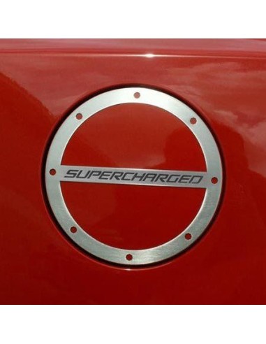 2010-2019 Camaro - 'SUPERCHARGED' Fuel Door Cover - Stainless Steel À commander