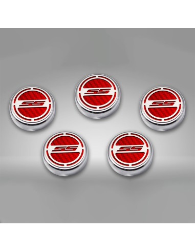 2010-2022 Camaro SS - Engine Fluid Cap Covers SS Style Automatic 5Pc du meilleur 