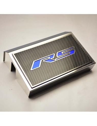 2016-2021 Camaro RS - Fuse Box Cover Polished w/Carbon Fiber SS Style Top Plate le concept de la Pate a emporter 