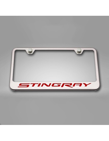 2014-2019 C7 Corvette - License Plate Frame STINGRAY Lettering  - Stainless Steel du meilleur 