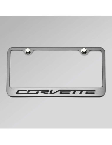 2014-2019 C7 Corvette - License Plate Frame CORVETTE Lettering - Stainless Steel 2 - 3 jours ouvrés.