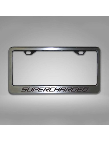 Camaro - Custom SUPERCHARGED License Plate Frame - Stainless Steel plus qu'un jeu 