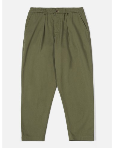 Universal Works Pleated Track Pant in Light Olive Twill shop