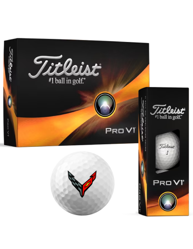 C8 Corvette Titleist Pro V1 Golf Balls (6 Count) paiement sécurisé