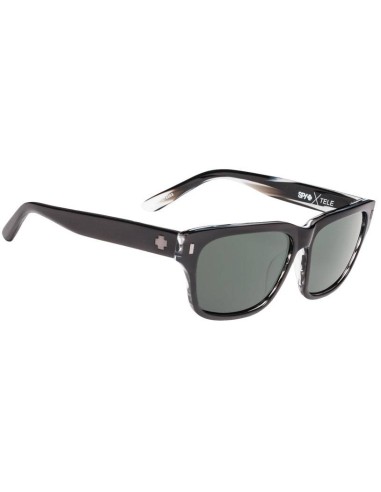 Tele Black Horn Happy Grey Green Sunglasses de pas cher