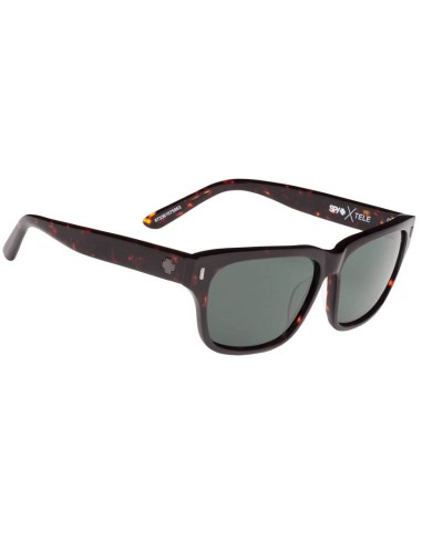 Tele Dark Tortoise Happy Grey Green Sunglasses brillant des détails fins