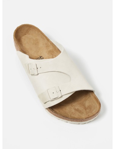 Birkenstock Zürich in Antique White Suede le des métaux précieux