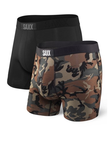 Vibe Brief 2 Pack Black/Wood Camo Boxer pas cheres