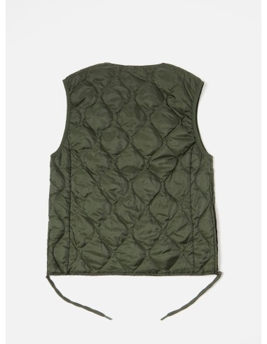 Taion by F/CE. Packable Down Vest in Olive Nylon Ripstop/Duck Down soldes